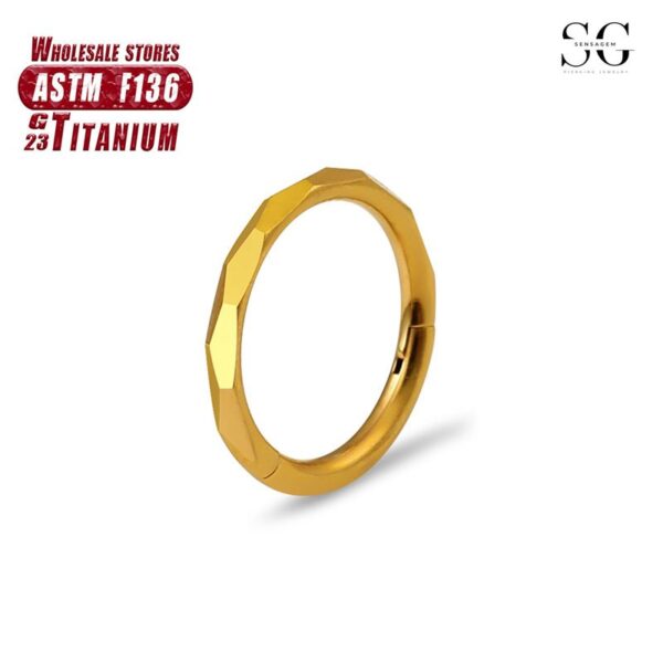 Sensagem SG564 F136 Titanium Seamless Nose Ring, CNC Carved, 1.2*8-10mm - Image 4