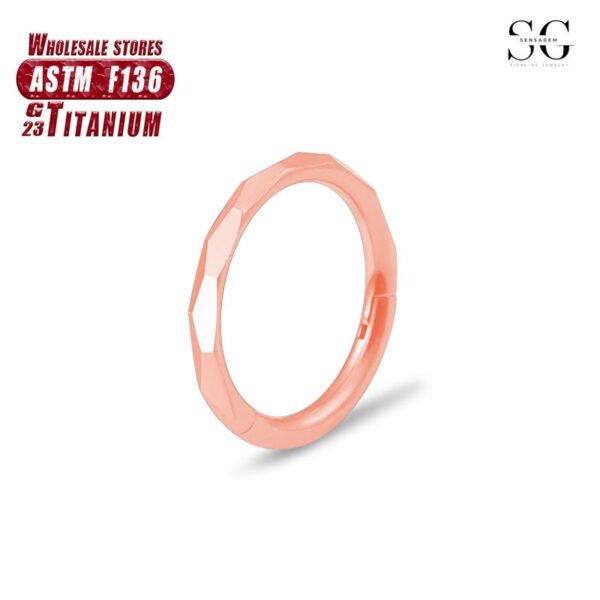 Sensagem SG564 F136 Titanium Seamless Nose Ring, CNC Carved, 1.2*8-10mm - Image 2