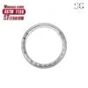 Sensagem SG568 F136 Titanium Seamless Nose Ring, CNC Carved, 1.2*8-10mm