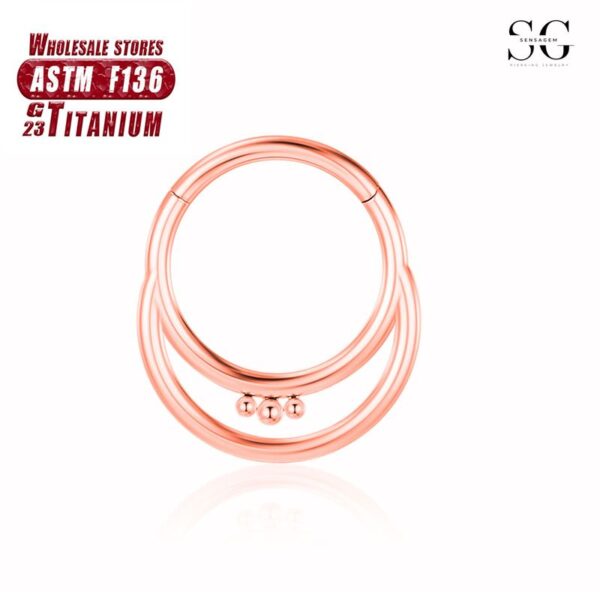 Sensagem SG569 F136 Titanium Nose Ring with Welded Titanium Ball, 1.2*6-10mm - Image 4