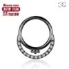 Sensagem SG570 F136 Titanium Nose Ring with Welded Ball & Zircon Inlay - Image 3