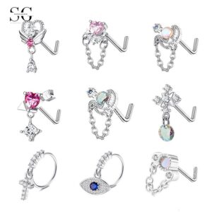 Sensagem SG550 Stainless Steel Nose Studs, 低刺激性, 4 色