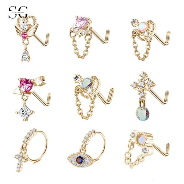 Sensagem SG550 Stainless Steel Nose Studs, Hypoallergenic, 4 Colors - Image 2