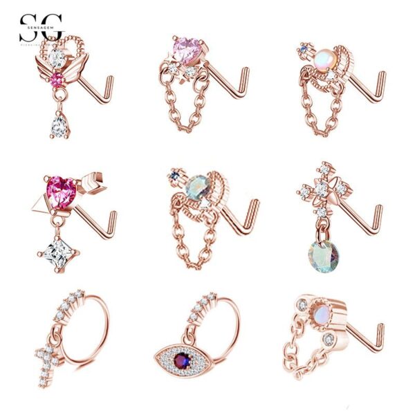 Sensagem SG550 Stainless Steel Nose Studs, Hypoallergenic, 4 Colors - Image 4