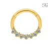 SGYS2034: 16g 316L Stainless Steel Nose Ring with Zircon Gemstones