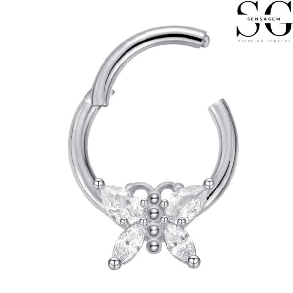 SGYS2024 - F136 Titanium Segment Clicker Ring with Bee Design - Image 2