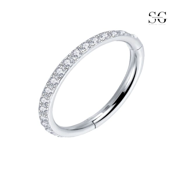 SGYS2028 - Premium Zircon-Studded Closed Nose Ring - Image 4