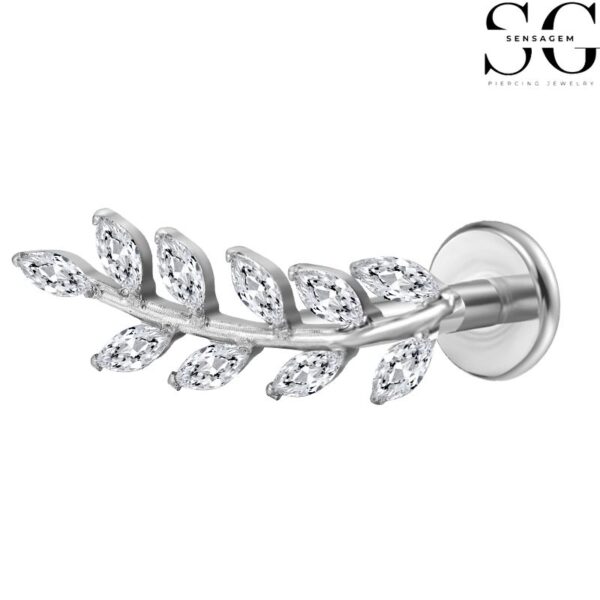 SGYS1066 Internal Thread Labret – F136 Titanium Tree Branch Design Body Piercing Jewelry