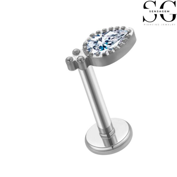 SGYS1070 Internal Thread Labret – F136 Titanium Dangle Design Implant-Grade Jewelry