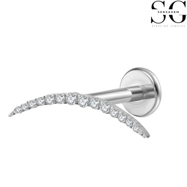 SGYS1076 - Body Piercings Jewelry: Fan-Shaped Internal Thread Labret