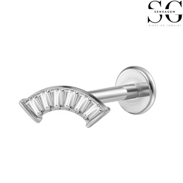 SGYS1078 - Labret Body Piercing Jewelry: Implant-Grade Titanium Internal Thread Labret