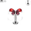 SG4005 Flat Back Labret Nose Stud – F136 Titanium with Tri-Color Zirconia - Image 3
