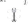 SG4007 Labret Stud Jewelry – F136 Titanium Single Zirconia Basic Threaded Labret - Image 3