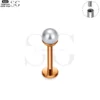 SG4007 Labret Stud Jewelry – F136 Titanium Single Zirconia Basic Threaded Labret - Image 4