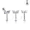 SG4008 Titanium Labret Stud – ASTM-F136 Implant-Grade Bowknot Zirconia Threaded Labret - Image 3