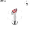 SG4009 Flat Back Labret Stud – G23 Titanium Threaded Labret with Diamond-Cut Zirconia - Image 3