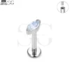 SG4009 Flat Back Labret Stud – G23 Titanium Threaded Labret with Diamond-Cut Zirconia - Image 7