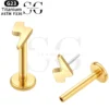 SG4031 F136 Titanium Threaded Labrets – 5 Unique Shapes (Heart, Moon, Lightning, Cross, Star) - Image 2