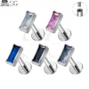 SG4032 F136 Titanium Threaded Labrets with Multicolor Zircons – Wholesale Piercing Jewelry