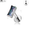 SG4032 F136 Titanium Threaded Labrets with Multicolor Zircons – Wholesale Piercing Jewelry - Image 2