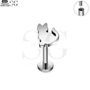 SG4034 F136 Titanium w kształcie kota Labets-Unikalna biżuteria przeszywająca
