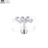 SG4043 F136 Titanium Threaded Labrets with Three Square Zircon Stones – Implant-Grade Piercing Jewelry - Image 3