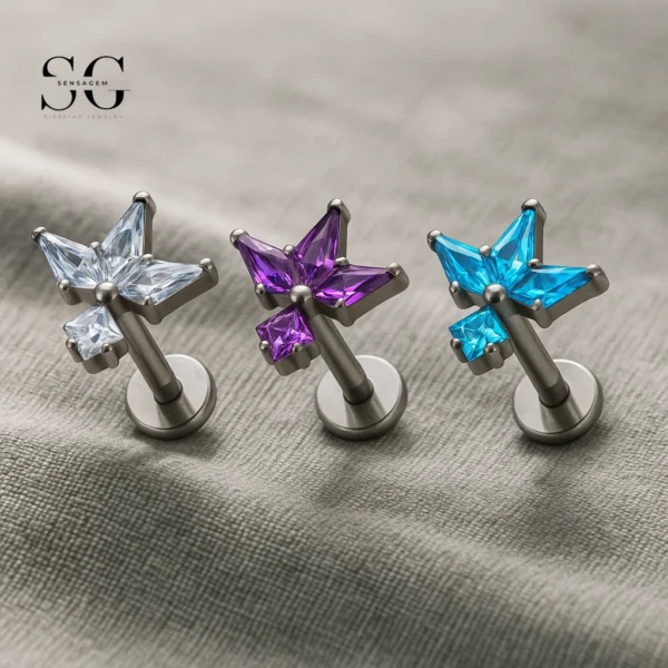 SG4050 - Titanium Butterfly Zircon Threaded Labret – ASTM F136