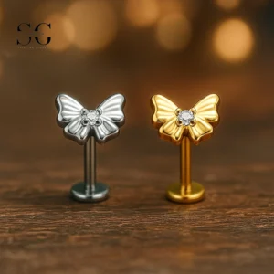 SG4143 - Geometric Snowflake Labret for Lip Piercing