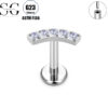 SG4145 G23 Titanium Threaded Labrets with Zircon – 2024 Trending High-End Earrings for Women3