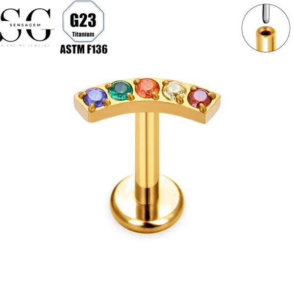 SG4145 G23 Titanium Threaded Labrets with Zircon – 2024 Trending High-End Earrings for Women6