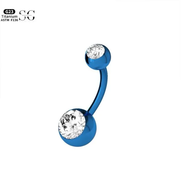 SG6008-G23-Titanium-Belly-Button-Ring-with-Zircon-Gems-–-Unisex-Belly-Button-Piercing-Jewelry Blue color