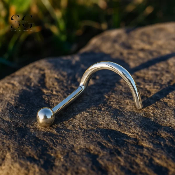 SG7017 F136 Titanium Eyebrow Barbell with Ball Ends