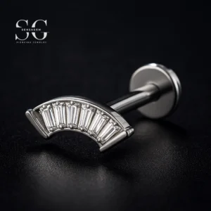 SGYS1078 - Labret Body Piercing Jewelry: Implant-Grade Titanium Internal Thread Labret