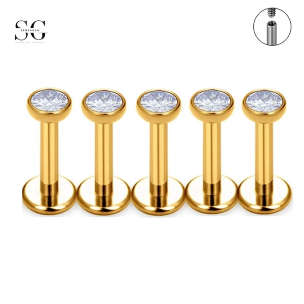 SGYS1079 - Quality Body Jewelry: Implant-Grade Titanium Labret Piercing Jewelry - Image 3