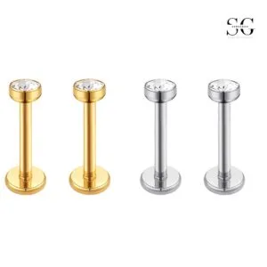SGYS1079 - Quality Body Jewelry: Implant-Grade Titanium Labret Piercing Jewelry