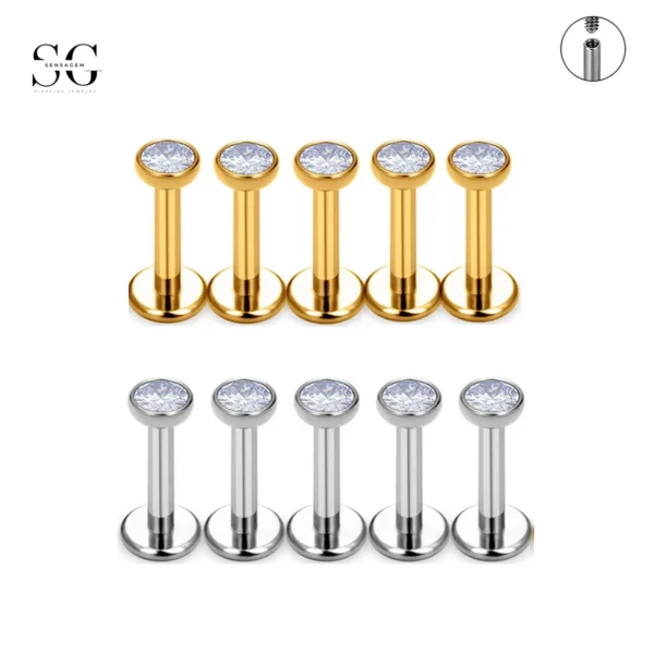 SGYS1079 - Quality Body Jewelry: Implant-Grade Titanium Labret Piercing Jewelry - Image 4