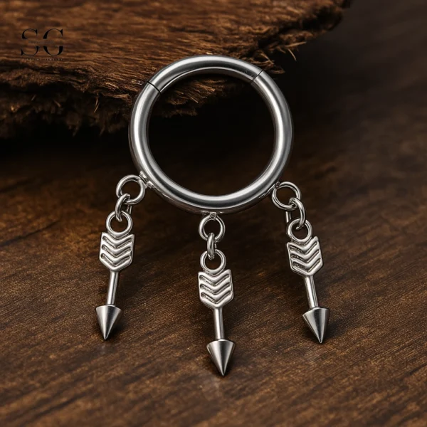 SGYS2007 - F136 Titanium Segment Clicker Ring for Septum Piercing