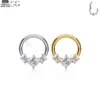 SGYS2012 - F136 Titanium Segment Clicker Ring for Ear Piercing Jewelry