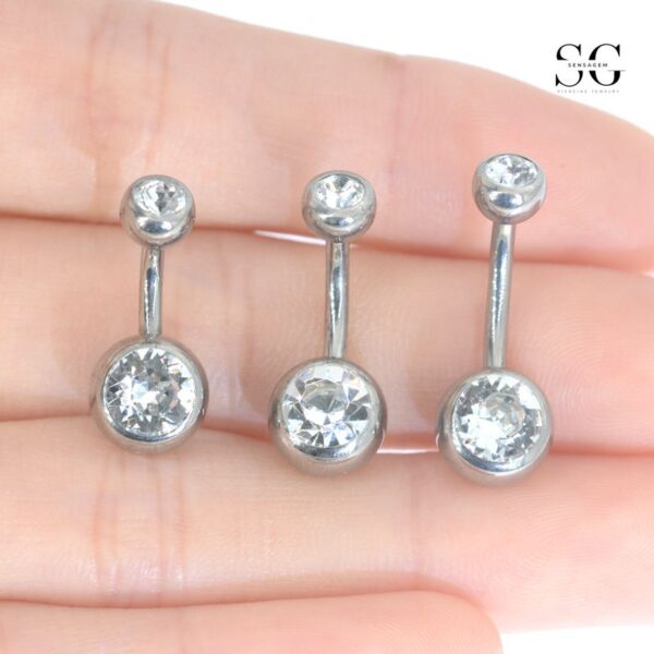 SGYS5001 - External Belly Ring with Gemstone Accent - Image 3