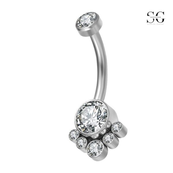 SGYS5007 Gold Belly Button Jewelry - Stainless Steel & Titanium Alloy Navel Ring