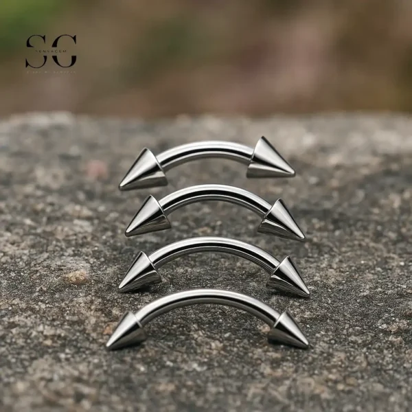 SGYS8003 Titanium Curved Barbell for Eyebrow Piercing
