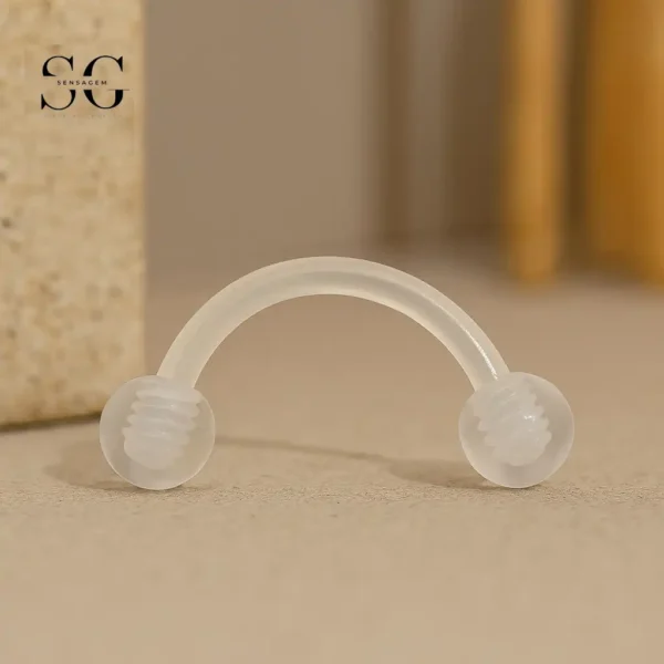 Sensagem SGYS8063 Externally Threaded Bioflex Flexible Eyebrow Piercing