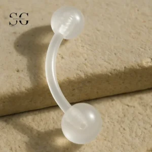 Sensagem SGYS8065 Externally Threaded Bioflex Flexible Belly Ring