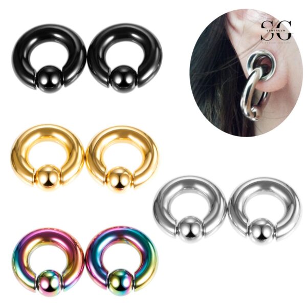 SGH1002 CBR Captive Ball Ring – Spring-Loaded Septum and Ear Piercing Jewelry