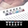 主图-03_SG4033 F136 Titanium Threaded Labrets with Multicolor Zircons – Premium Labret Studs