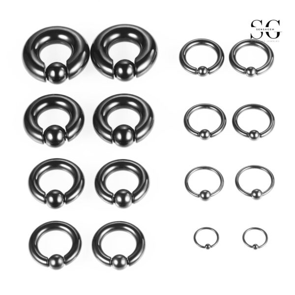 SGH1002 CBR Captive Ball Ring – Spring-Loaded Septum and Ear Piercing Jewelry - Image 2