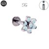 主图-09_SG4010 Wholesale Piercing Jewelry – G23 Titanium 7-Stone Flower Threaded Labret