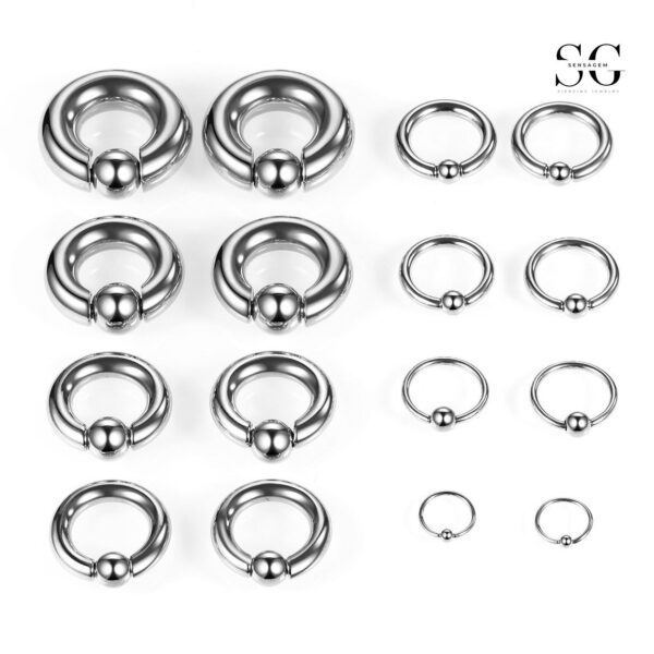 SGH1002 CBR Captive Ball Ring – Spring-Loaded Septum and Ear Piercing Jewelry - Image 3