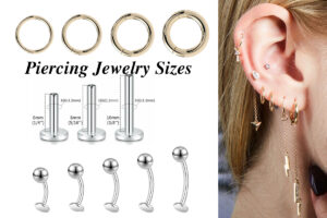 Piercing smykkestørrelser