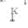SG3096 G23 Titanium Letter Nose Rings with Zircon – Stylish Initial Piercing Jewelry - Image 12
